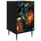 Preview: Nachttisch LOCHEM Schwarz Eichen-Optik 36 x 33 x 61 cm