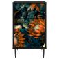 Preview: Nachttisch LOCHEM Schwarz Eichen-Optik 36 x 33 x 61 cm
