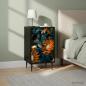 Preview: ARDEBO.de - Nachttisch LOCHEM 2 stk. Schwarz Eichen-Optik 36 x 33 x 61 cm