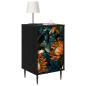 Preview: Nachttisch LOCHEM 2 stk. Schwarz Eichen-Optik 36 x 33 x 61 cm