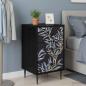 Preview: ARDEBO.de - Nachttisch DOKKUM 2 stk. Schwarz Eichen-Optik 36 x 33 x 61 cm