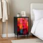 Preview: ARDEBO.de - Nachttisch HEESCH 2 stk. Schwarz Eichen-Optik 36 x 33 x 61 cm