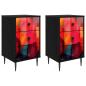 Preview: Nachttisch HEESCH 2 stk. Schwarz Eichen-Optik 36 x 33 x 61 cm