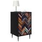 Preview: Nachttisch OMMEN 2 stk. Schwarz Eichen-Optik 36 x 33 x 61 cm