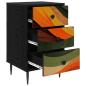 Preview: Nachttisch BONN 2 stk. Schwarz Eichen-Optik 36 x 33 x 61 cm