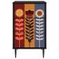 Preview: Nachttisch ESSEN Schwarz Eichen-Optik 36 x 33 x 61 cm