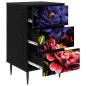 Preview: Nachttisch KIEL 2 stk. Schwarz Eichen-Optik 36 x 33 x 61 cm