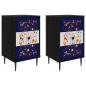 Preview: Nachttisch MAINZ 2 stk. Schwarz Eichen-Optik 36 x 33 x 61 cm
