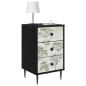 Preview: Nachttisch GOTHA 2 stk. Schwarz Eichen-Optik 36 x 33 x 61 cm