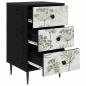 Preview: Nachttisch GOTHA 2 stk. Schwarz Eichen-Optik 36 x 33 x 61 cm