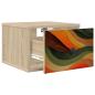 Preview: Wandmontiertes Nachttischchen BONN Sonoma-Eiche 36 x 33 x 25 cm