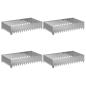 Preview: Raseneinfassung 4 stk. 100 x 60 x 20 cm Stahl Silber