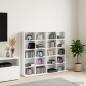 Preview: ARDEBO.de - CD Regal 2 Stk. Weiß 65 x 23,5 x 97,5 cm Holzwerkstoff