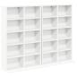 Preview: CD Regal 2 Stk. Weiß 65 x 23,5 x 97,5 cm Holzwerkstoff