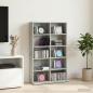 Preview: ARDEBO.de - CD Regal Betongrau 65 x 23,5 x 97,5 cm Holzwerkstoff