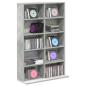 Preview: CD Regal Betongrau 65 x 23,5 x 97,5 cm Holzwerkstoff