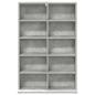 Preview: CD Regal Betongrau 65 x 23,5 x 97,5 cm Holzwerkstoff
