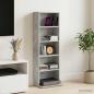 Preview: ARDEBO.de - CD Regal Betongrau 33 x 23,5 x 97,5 cm Holzwerkstoff