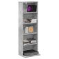 Preview: CD Regal Betongrau 33 x 23,5 x 97,5 cm Holzwerkstoff
