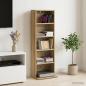 Preview: ARDEBO.de - CD Regal Artisan-Eiche 33 x 23,5 x 97,5 cm Holzwerkstoff