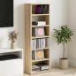 Preview: ARDEBO.de - CD Regal Sonoma-Eiche 60 x 17 x 92 cm Holzwerkstoff