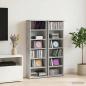 Preview: ARDEBO.de - CD Regal 2 Stk. Betongrau 60 x 17 x 92 cm Holzwerkstoff