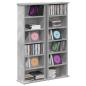 Preview: CD Regal 2 Stk. Betongrau 60 x 17 x 92 cm Holzwerkstoff