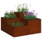 Preview: Gartenblumentopf Rostig 80 x 80 x 48 cm Wetterfeststahl