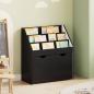 Preview: ARDEBO.de - Kinderregal Schwarz 60 x 29,5 x 69 cm Holzwerkstoff