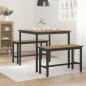 Preview: Esstische 80 x 80 x 75 cm Holzwerkstoff Artisan-Eiche