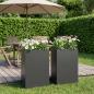 Preview: ARDEBO.de - Garten-Pflanzgefäß 2 stk. Schwarz 40 x 20 x 75 cm