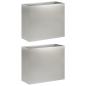 Preview: Garten-Pflanzgefäß 2 stk. Silber 50 x 20 x 40 cm Edelstahl