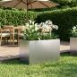 Preview: ARDEBO.de - Garten-Pflanzgefäß Silber 50 x 40 x 40 cm Edelstahl
