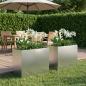 Preview: ARDEBO.de - Garten-Pflanzgefäß 2 stk. Silber 60 x 30 x 50 cm Edelstahl
