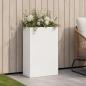 Preview: ARDEBO.de - Garten-Pflanzgefäß Weiß 40 x 20 x 75 cm Kaltgewalzter Stahl