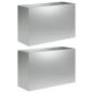 Preview: Garten-Pflanzgefäß 2 stk. Silber 80 x 30 x 50 cm
