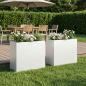 Preview: ARDEBO.de - Garten-Pflanzgefäß 2 stk. Weiß 50 x 20 x 40 cm