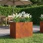 Preview: ARDEBO.de - Garten-Pflanzgefäß Rostoptik 60 x 40 x 50 cm Wetterfeststahl