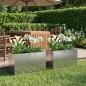 Preview: ARDEBO.de - Garten-Pflanzgefäß 2 stk. Silber 80 x 40 x 50 cm