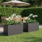 Preview: ARDEBO.de - Garten-Pflanzgefäß 2 stk. Schwarz 80 x 50 x 50 cm