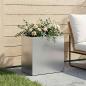 Preview: ARDEBO.de - Garten-Pflanzgefäß Silber 50 x 30 x 50 cm Verzinkter Stahl