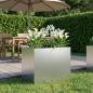 Preview: ARDEBO.de - Garten-Pflanzgefäß Silber 60 x 40 x 50 cm Verzinkter Stahl