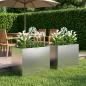 Preview: ARDEBO.de - Garten-Pflanzgefäß 2 stk. Silber 50 x 40 x 50 cm