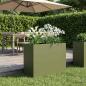 Preview: ARDEBO.de - Garten-Pflanzgefäß Olivgrün 60 x 30 x 50 cm Kaltgewalzter Stahl