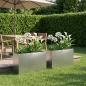 Preview: ARDEBO.de - Garten-Pflanzgefäß 2 stk. Silber 80 x 30 x 50 cm Edelstahl