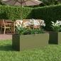 Preview: ARDEBO.de - Garten-Pflanzgefäß Olivgrün 80 x 40 x 40 cm Kaltgewalzter Stahl