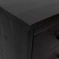 Preview: Kommode Schwarz 42x35x110 cm Massivholz Kiefer