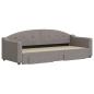 Preview: Tagesbett Ausziehbar mit Schubladen Taupe 80x200 cm Stoff