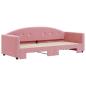 Preview: Tagesbett Ausziehbar Rosa 80x200 cm Samt