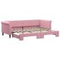 Preview: Tagesbett Ausziehbar Rosa 80x200 cm Samt